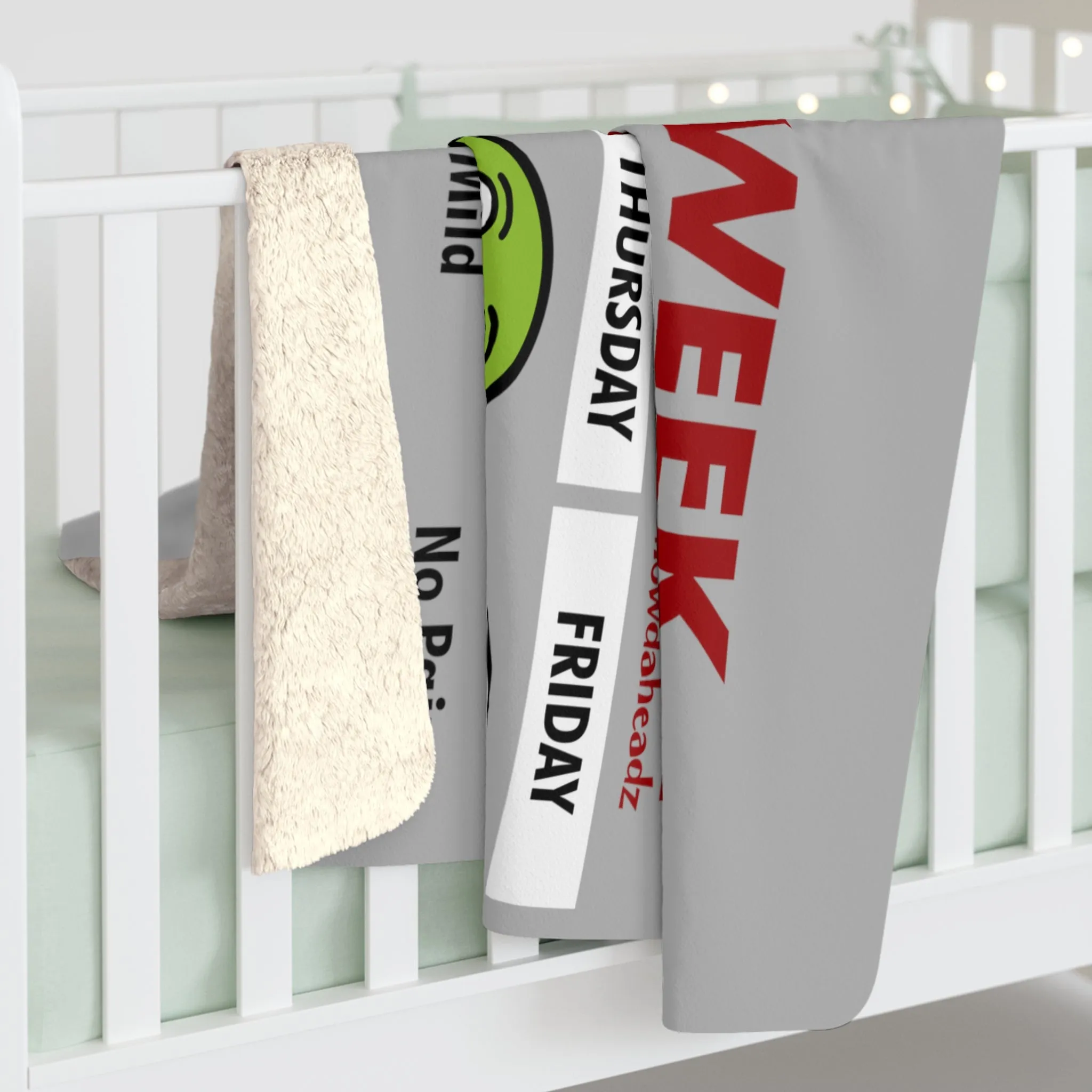 Work Week Pain Scale Sherpa Fleece Blanket