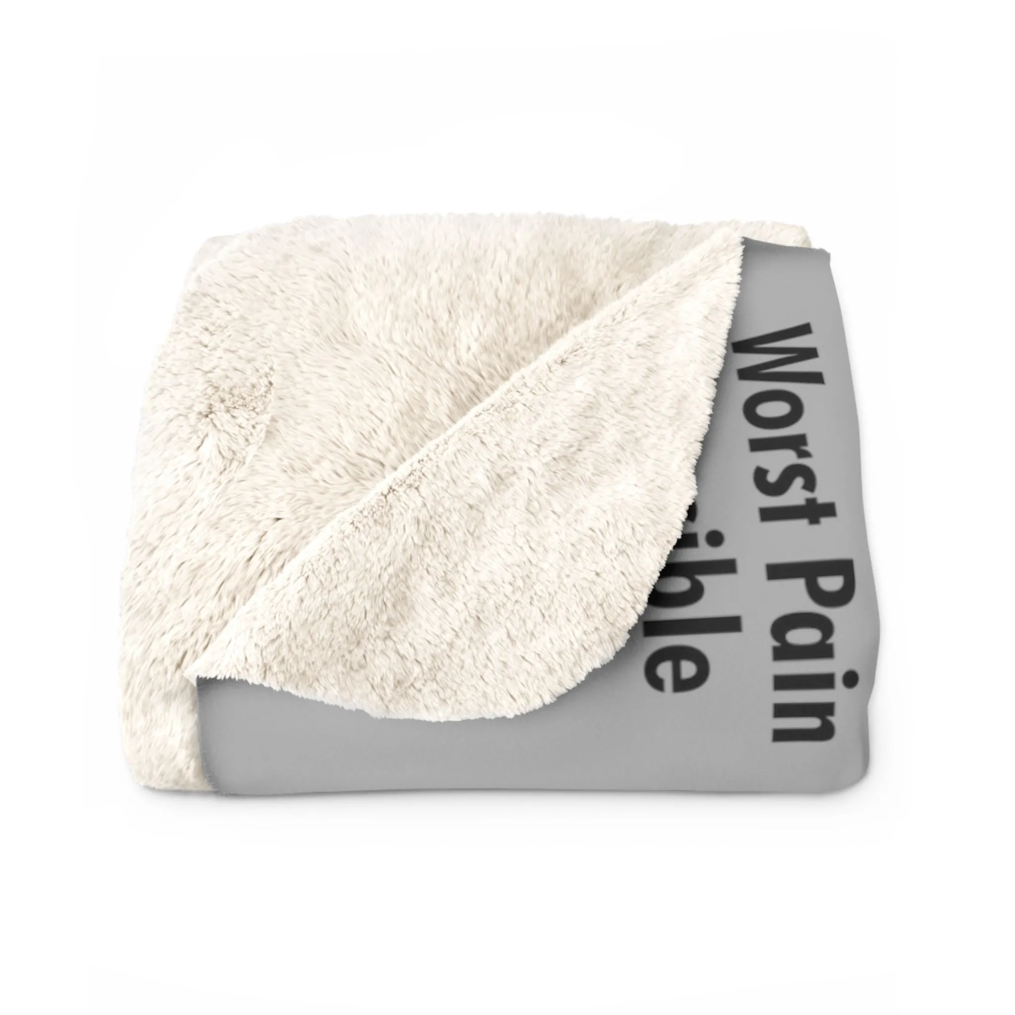 Work Week Pain Scale Sherpa Fleece Blanket