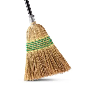 Yocada Heavy-Duty Broom Corn Broom Outdoor Commercial Indoor
