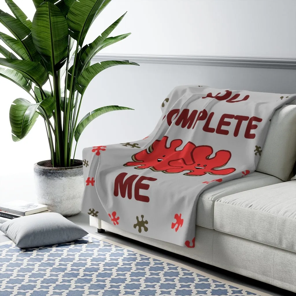 You Complete Me Sherpa Fleece Blanket