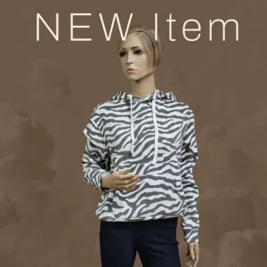 Zebra Print fleece Hoodie