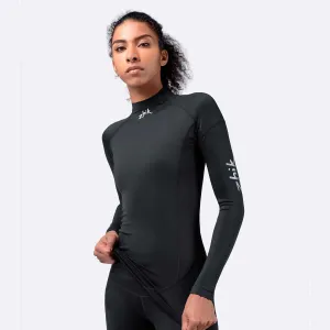 Zhik Womens Long Sleeve Spandex Rash Vest Top - Black