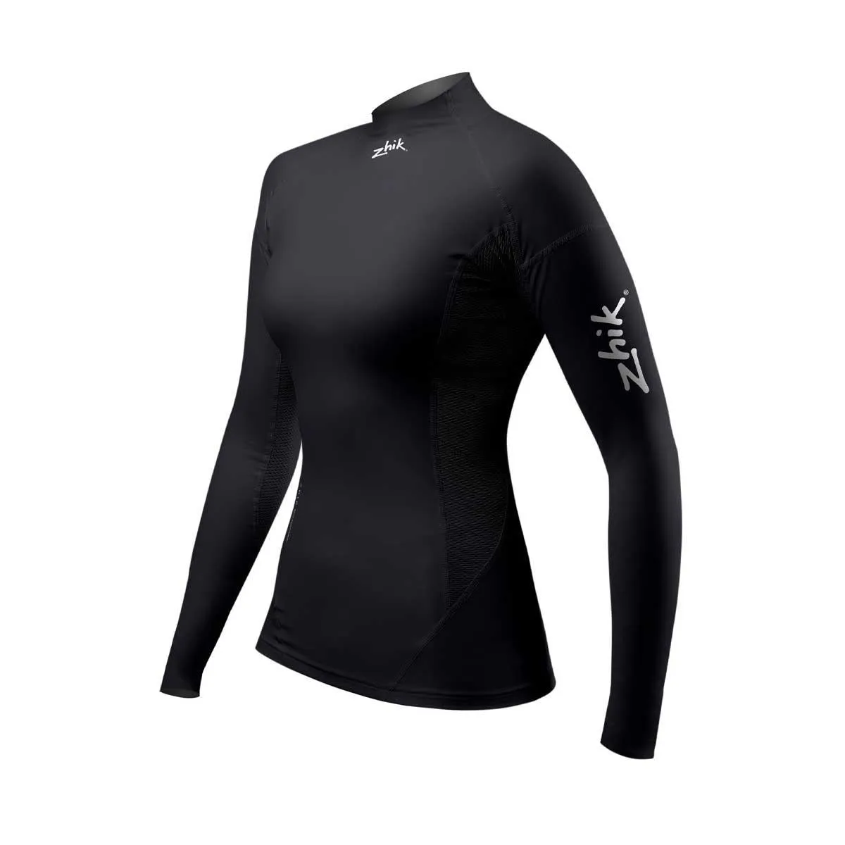 Zhik Womens Long Sleeve Spandex Rash Vest Top - Black